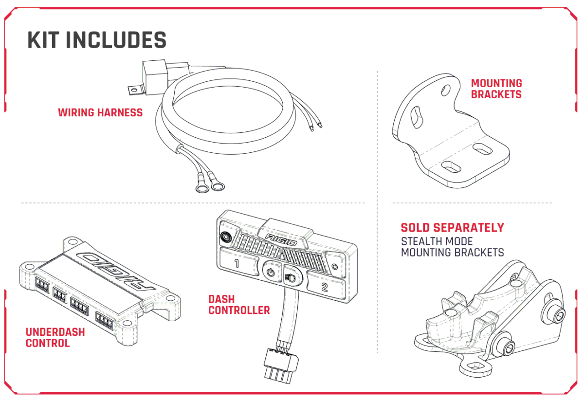 20 » RIGID Adapt — Адаптивный свет (56 светодиодов)