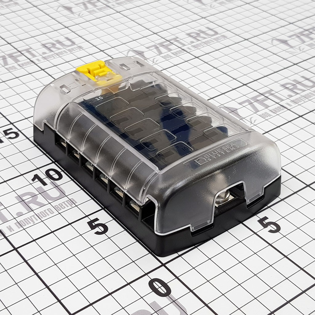 Блок предохранителей ATO/ATC Blue Sea ST-Blade 5029 32 В 30/100 А на 12 предохранителей с крышкой