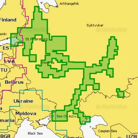 Карта Navionics 52XG RUSSIA WEST ЕВРОПЕЙСКАЯ ЧАСТЬ РОССИИ