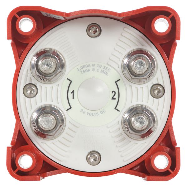 Переключатель АКБ Blue Sea e-Series 5510E 32 В 350 А двухполюсный ВКЛ-ВЫКЛ красный