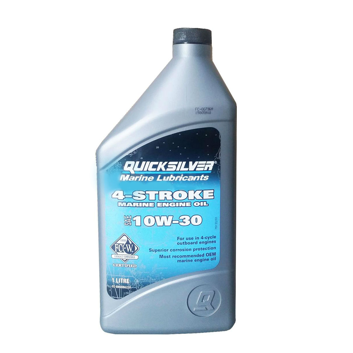 8M0086220 Моторное масло QUICKSILVER Performance 10W30 для ПЛМ и стационарных моторов, 1л