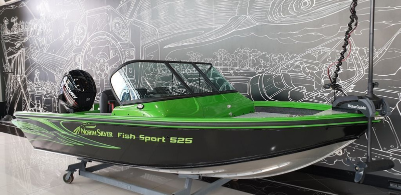 NorthSilver 525 Fish Sport на катере — пример установки, Рыбанутые.РФ