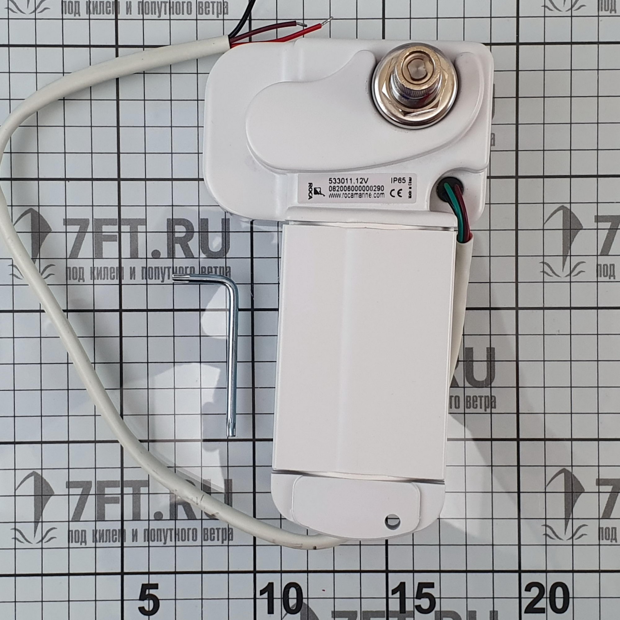 Двухскоростной привод стеклоочистителя Roca W12 533011 12 В 45-110° белый цвет