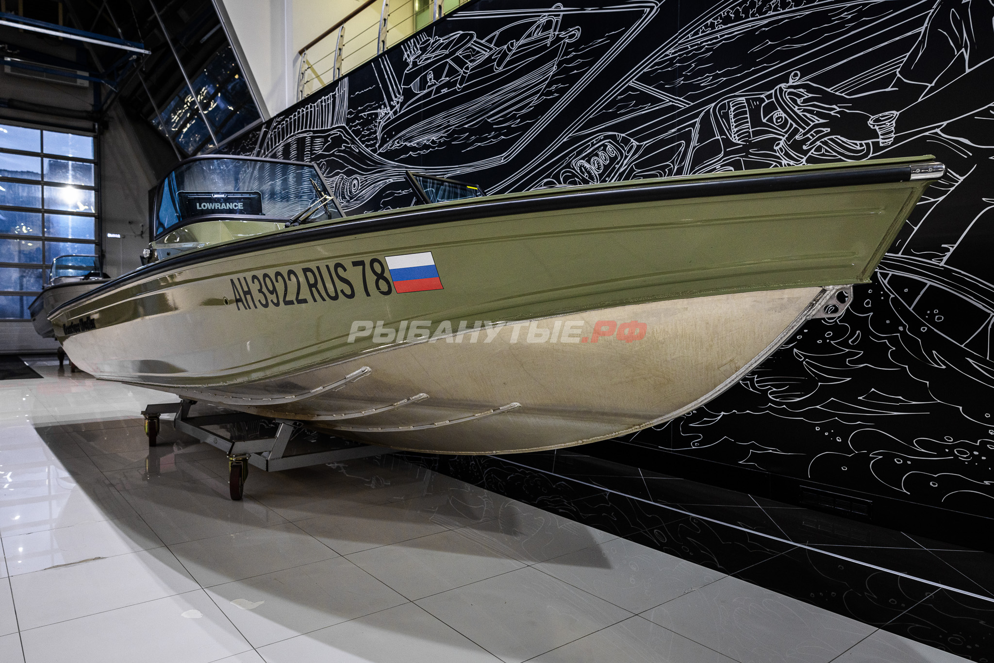 NorthSilver WideMax на катере — пример установки, Рыбанутые.РФ