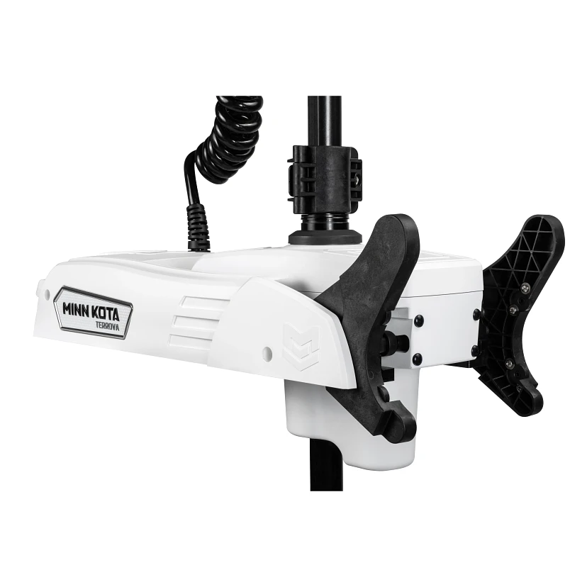 Minn Kota Riptide Terrova QUEST 90/115 lb. Thrust, 100" Shaft, Wireless Remote, White на катере — пример установки, Рыбанутые.РФ