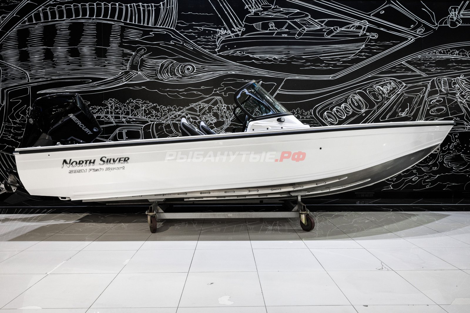 NorthSilver 585M Fish Sport на катере — пример установки, Рыбанутые.РФ