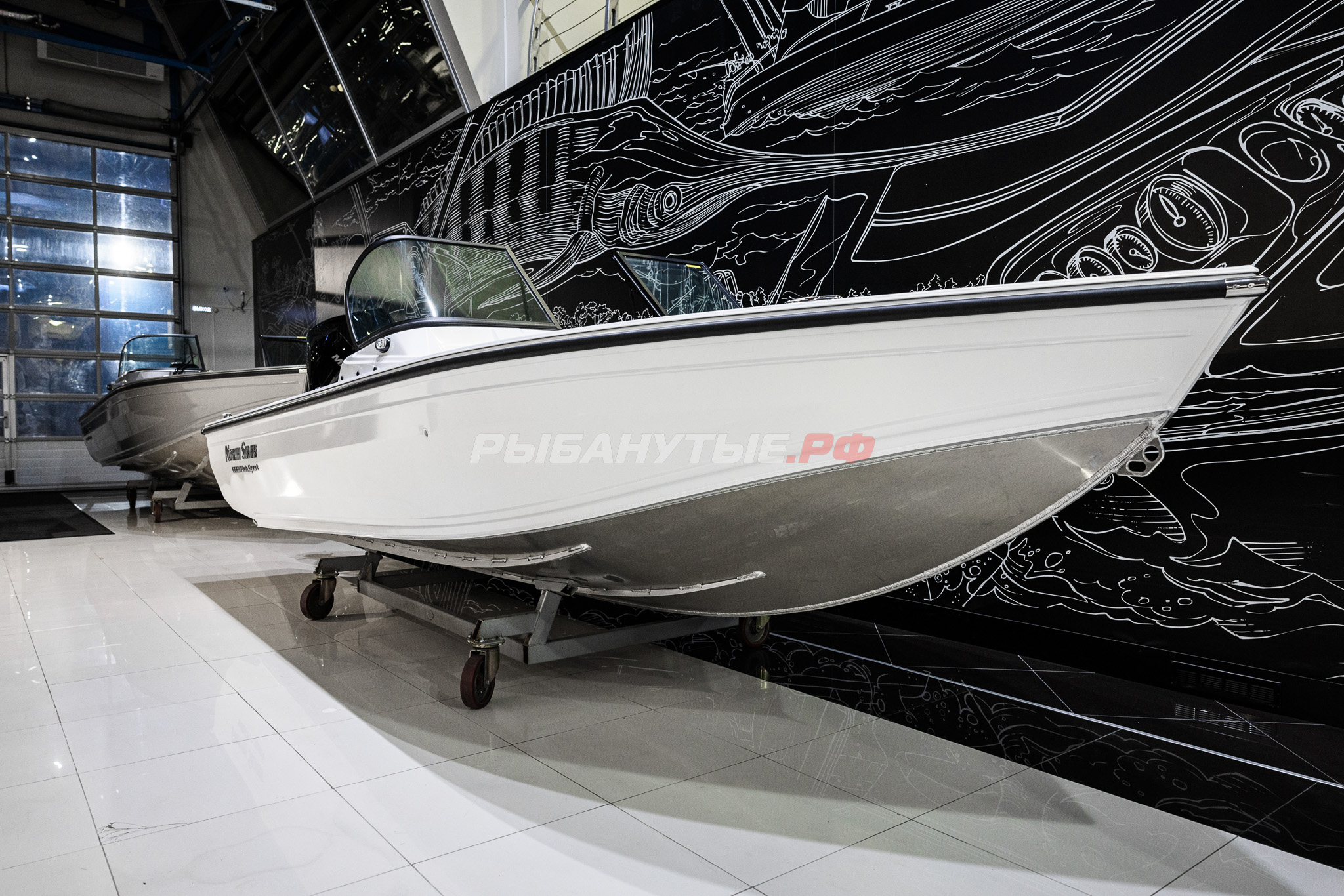 NorthSilver 585M Fish Sport на катере — пример установки, Рыбанутые.РФ