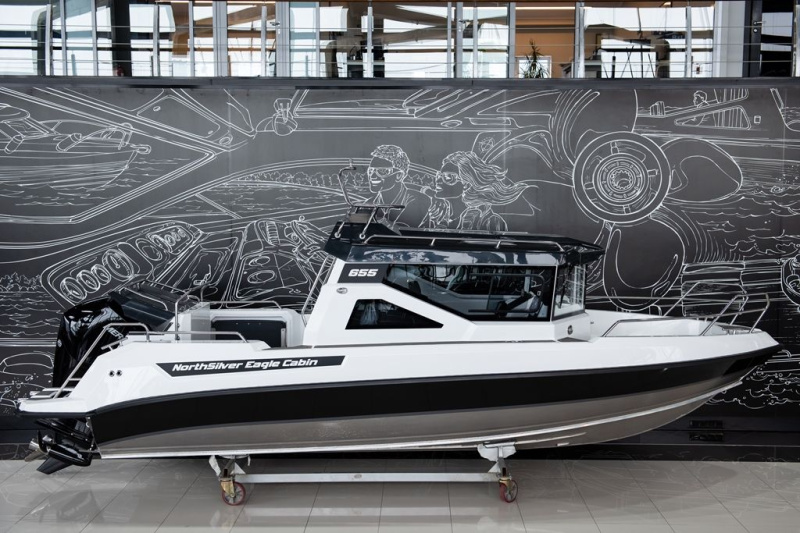 NorthSilver Cabin 655 на катере — пример установки, Рыбанутые.РФ