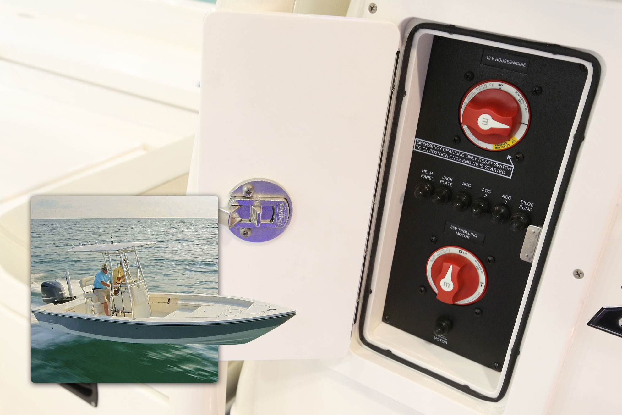 BlueSea m-Series Mini Dual Circuit Plus™ Battery Switch - Red 6011
