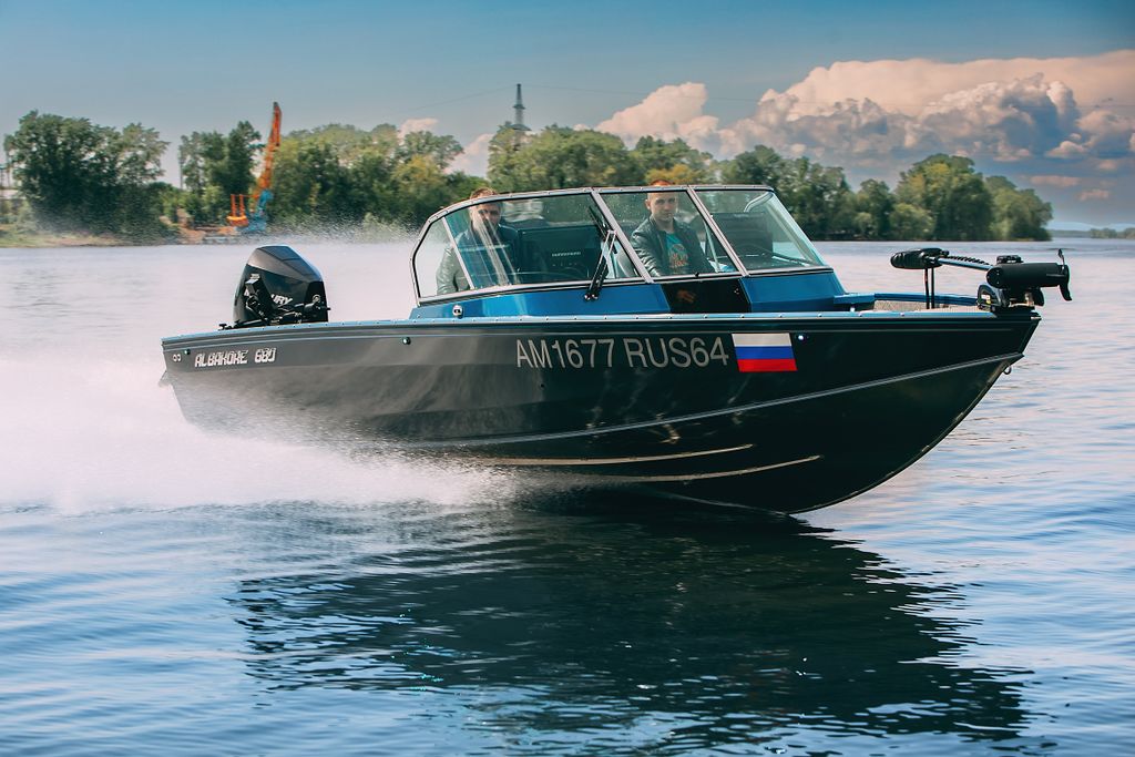 Albakore 680 Fish на катере — пример установки, Рыбанутые.РФ