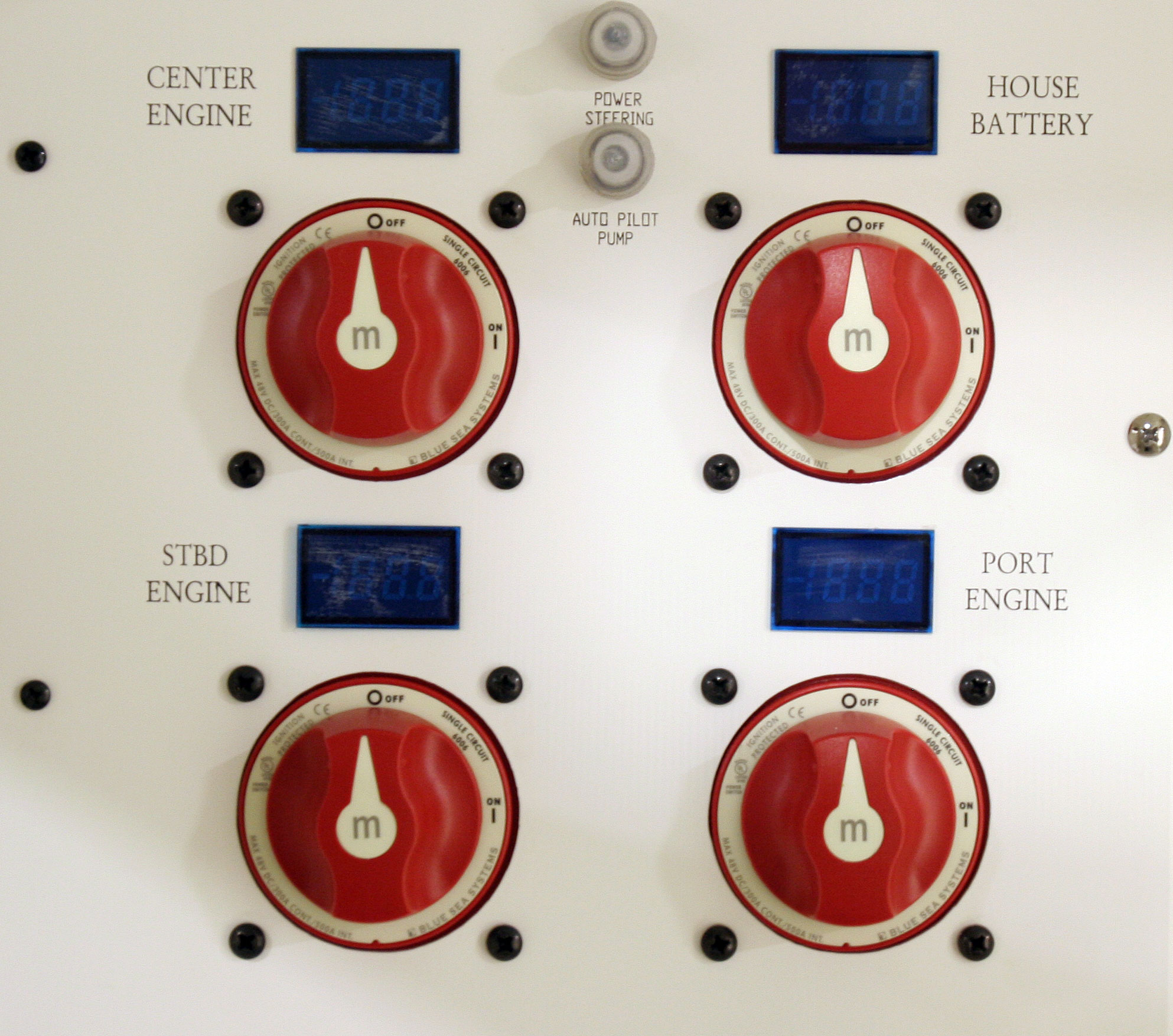 BlueSea m-Series Mini On-Off Battery Switch with Knob - Red 6006