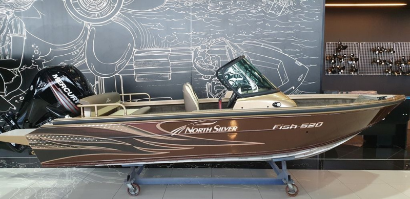 NorthSilver 520 Fish на катере — пример установки, Рыбанутые.РФ