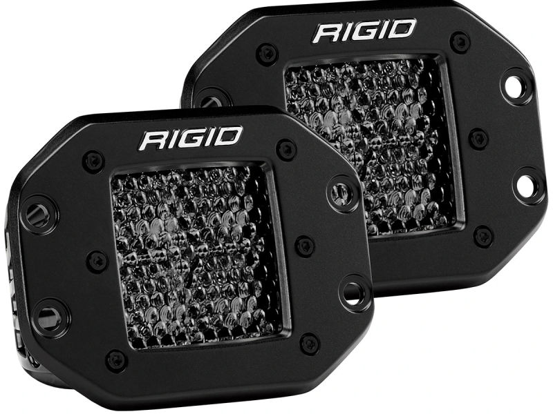 RIGID D-серия PRO (4 светодиода) — Рабочий свет — Врезная установка (пара) Midnight Edition на катере — пример установки, Рыбанутые.РФ