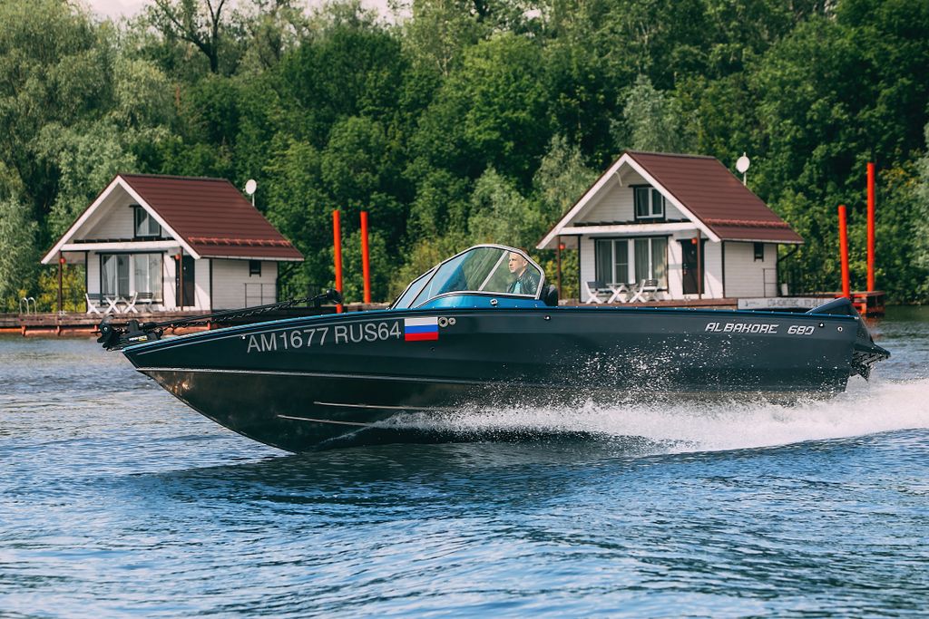 Albakore 680 Fish на катере — пример установки, Рыбанутые.РФ
