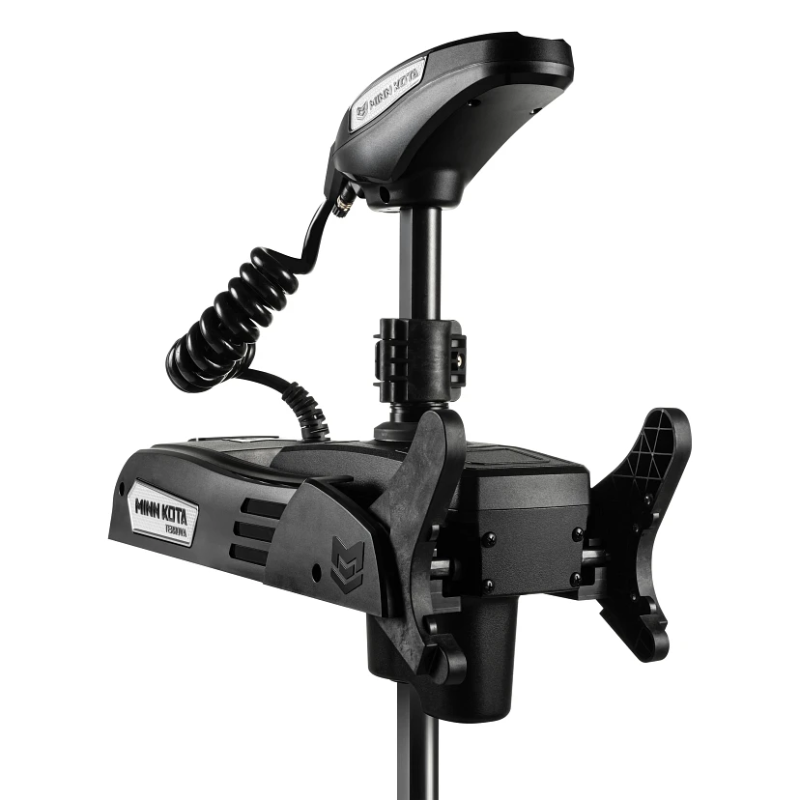 Minn Kota Riptide Terrova QUEST 90/115 lb. Thrust, 100" Shaft, Wireless Remote, Black на катере — пример установки, Рыбанутые.РФ