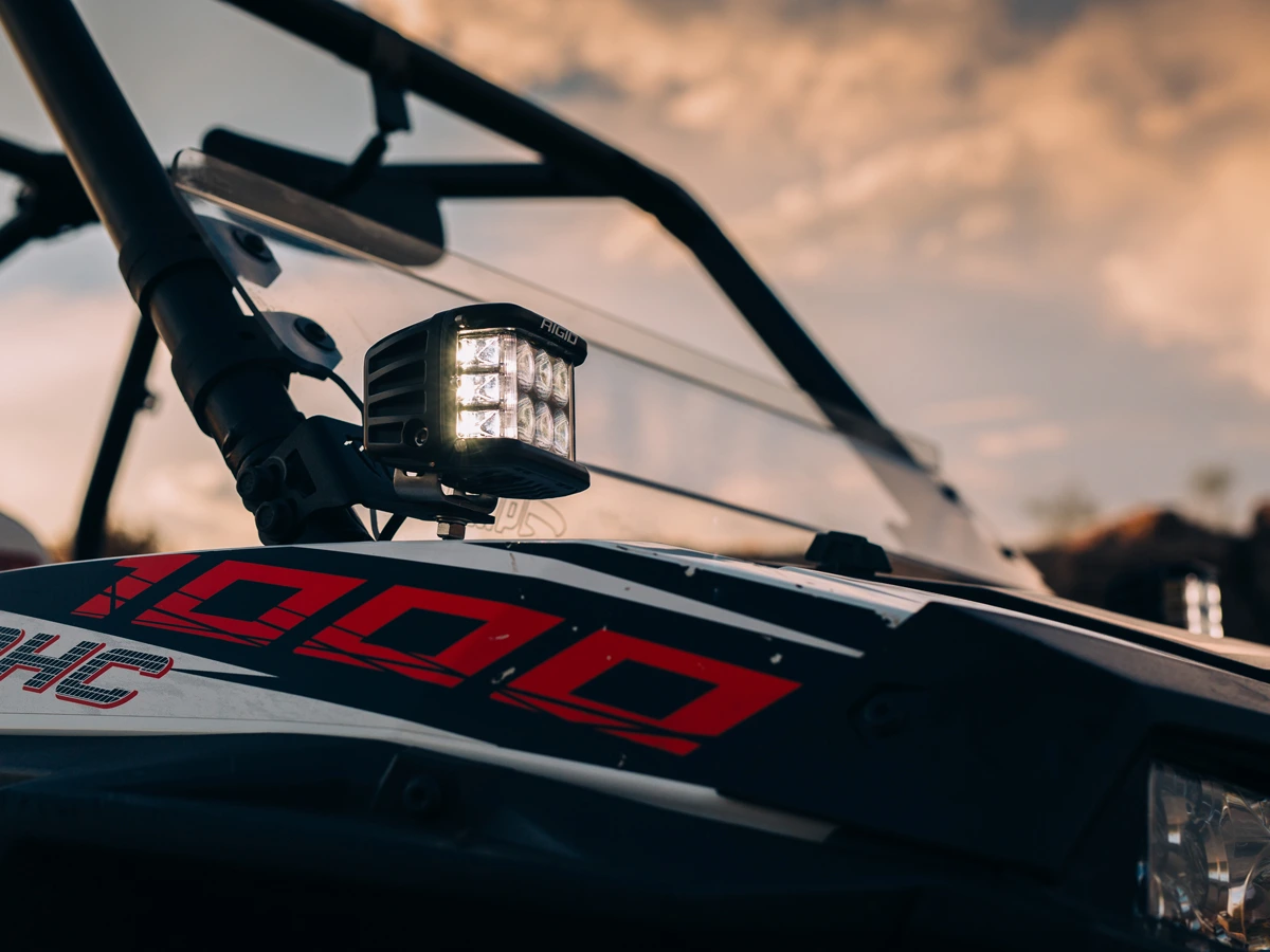 RIGID D-SS Серия PRO (9 светодиодов) Водительский свет (пара) на катере — пример установки, Рыбанутые.РФ