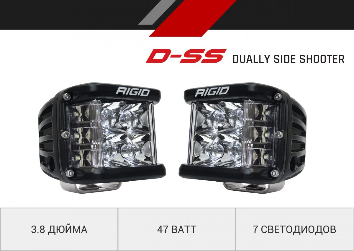 RIGID D-SS Серия PRO (7 светодиодов) Дальний свет (пара) на катере — пример установки, Рыбанутые.РФ