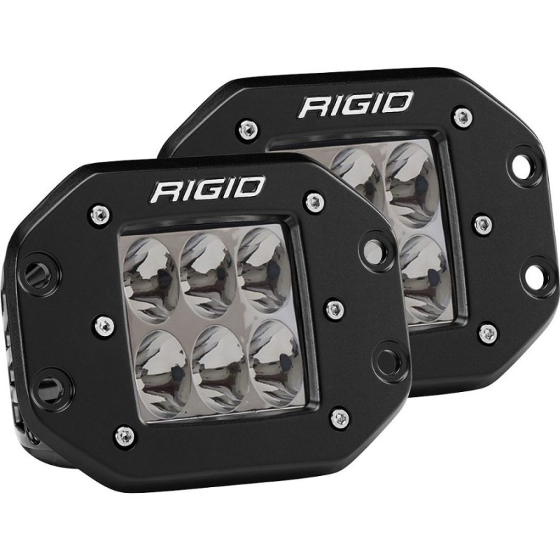 RIGID D-серия PRO (6 светодиодов) — Водительский свет — Врезная установка (пара) на катере — пример установки, Рыбанутые.РФ