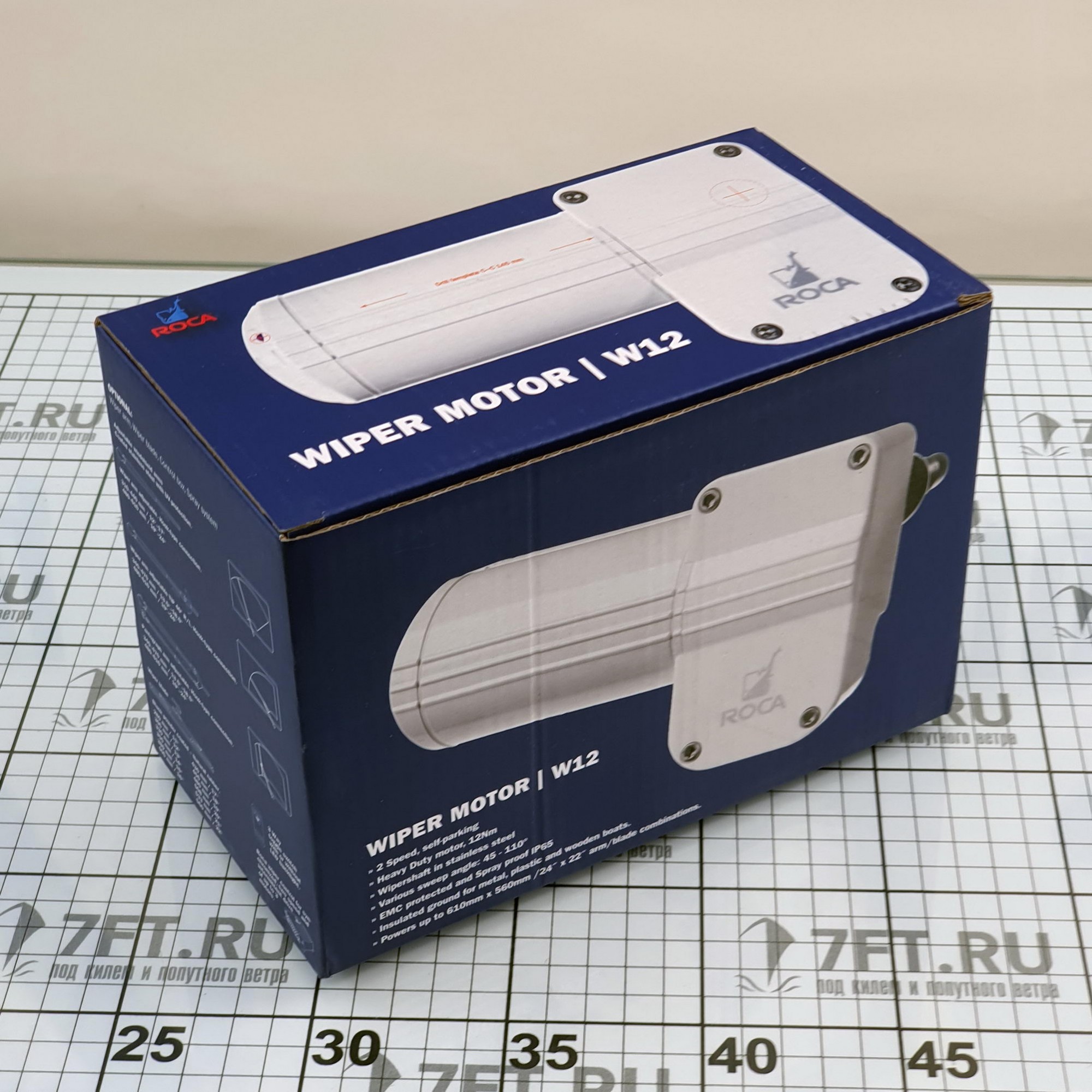 Двухскоростной привод стеклоочистителя Roca W12 533011 12 В 45-110° белый цвет