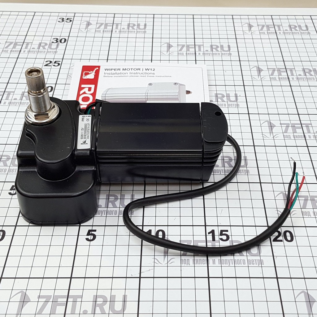 Двухскоростной привод стеклоочистителя Roca W12 533511 12 В 45-110° черный цвет